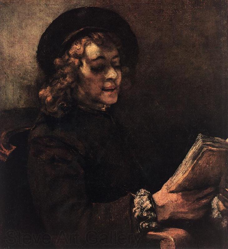 REMBRANDT Harmenszoon van Rijn Titus Reading du France oil painting art